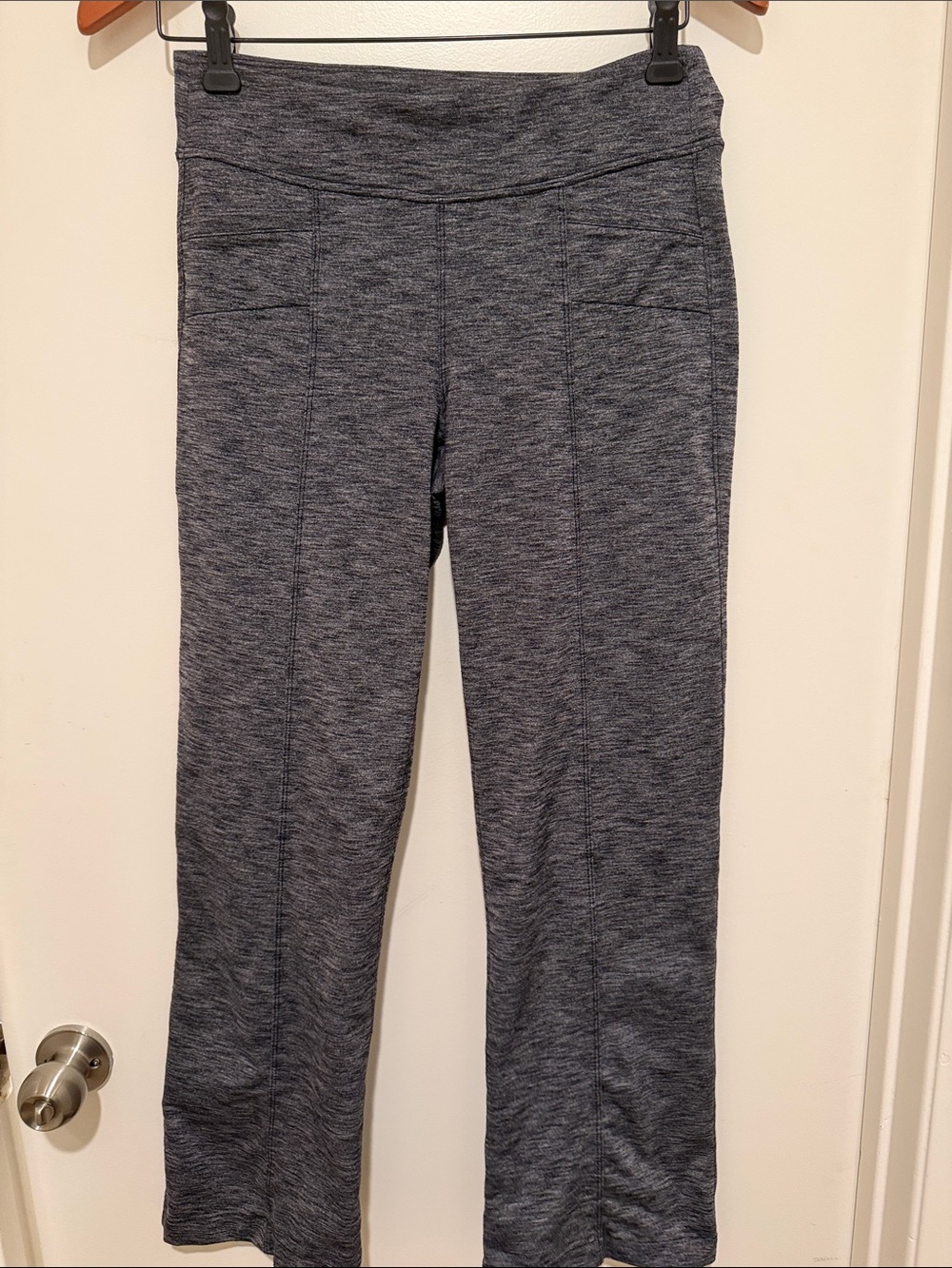 Women's Stretch Flare Pants in Heather Gray